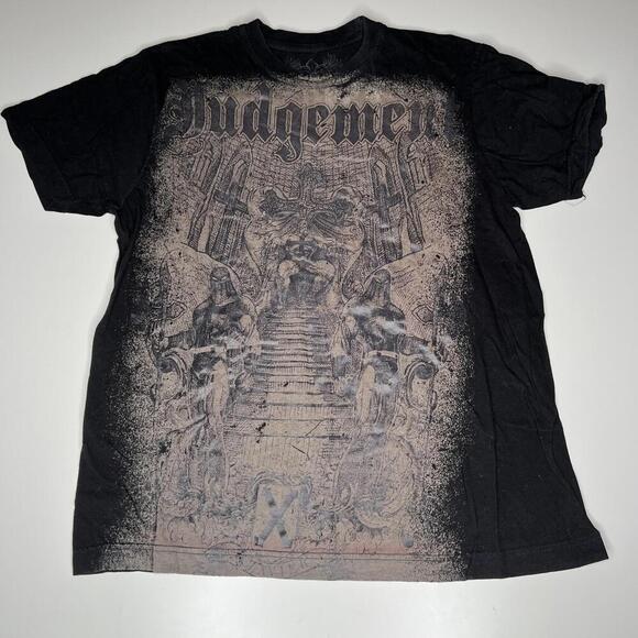 Xzavier Los Angeles Judgement Graphic T-Shirt Men’s Size M Black Vintage Style - Picture 1 of 6